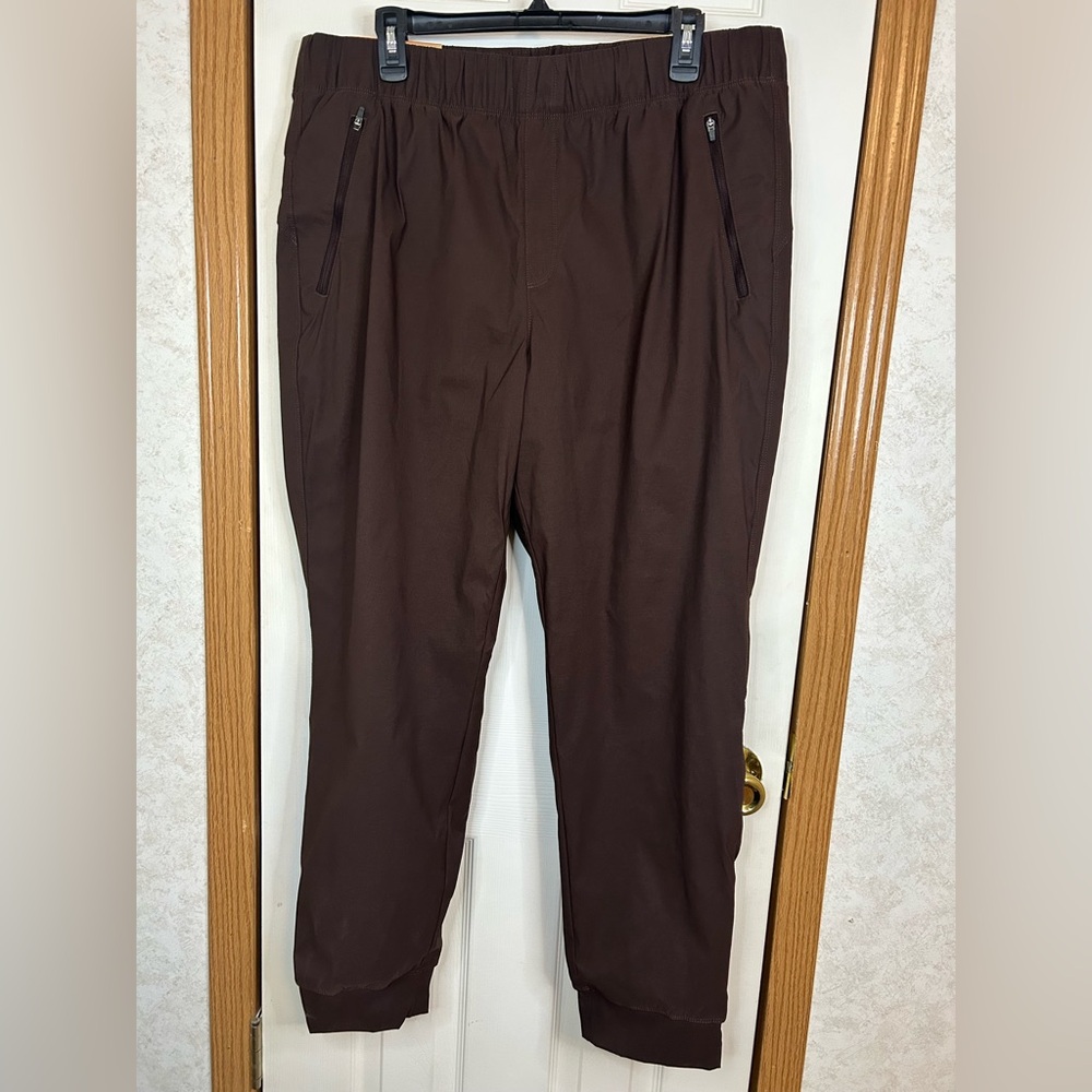 Eddie Bauer NWT Fleece Lined Jogger Pants Brown Thermal Outdoor Size 16